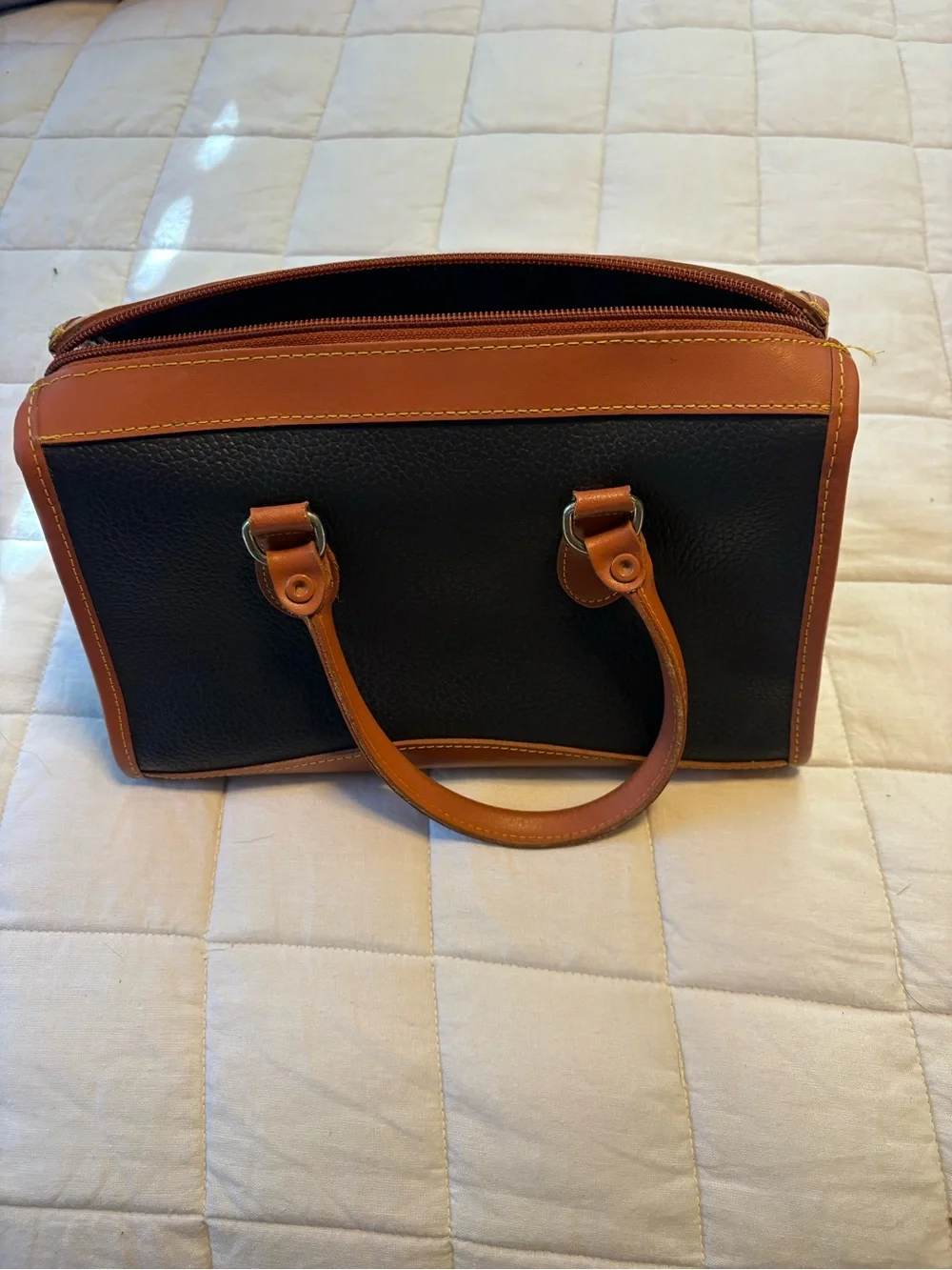 Coldwater Canyon Satchel Black Brown Dooney & Bourke Inspired
